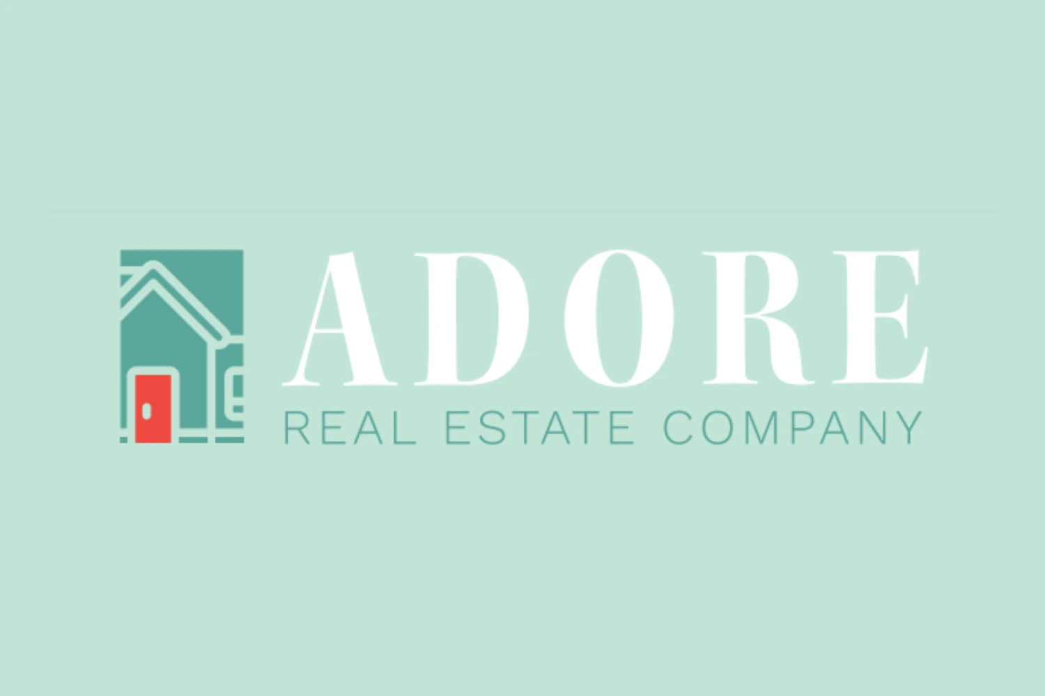 Adore Real Estate Company Logo Design